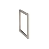 Large and romantic bathroom with brass framed round mirror